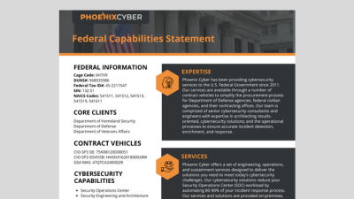 Phoenix Cyber Federal Government Cybersecurity Capabilities