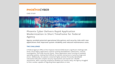 Application Modernization Federal Agency Case Study